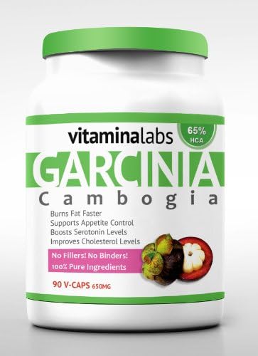 VitaminaLabs - Garcinia Cambogia Extract Pure - 65% HCA - 1950mg Per Day - All Natural Appetite Suppressant Diet Pill & Potent Fat Burner With Calcium & Potassium (90) Fully Guaranteed By VitaminaLabs