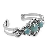 Carolyn Pollack Sterling Silver Amazonite High Meadow Cuff Bracelet