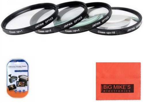 52mm Close-Up Filter Set (+1, +2, +4 and +10 Diopters) Magnificatoin Kit For Nikon DF, D90, D3000, D3100, D3200, D3300, D5000, D5100, D5200, D5300, D5500, D7000, D7100, D300, D300s, D600, D610, D700, D750, D800, D810 Digital SLR Cameras Which Has Any Of These Nikon Lenses 24mm f/2.8, 35mm f/1.4 AIS, 35mm f/1.8G, 35mm f/2D, 40mm f/2.8G, 50mm f/1.8, 50mm f/1.2, 50mm f/1.4, 55mm f/2.8, 85mm f/3.5G, 105mm f/2.8, 200mm f/2G, 18-55mm, 200-400mm, 55-200mm