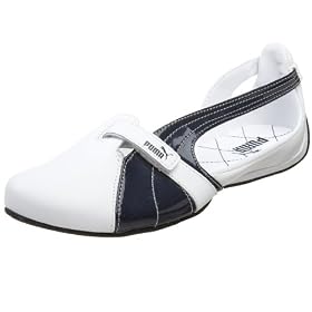 PUMA Women's Espera Patent FS Sneaker,White/New Navy,7 B