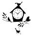 Ashton Sutton Birds and BirdHouse Wall Clock with Pendulum