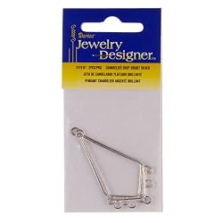 Chandelier Drop Earring Finding, Bright Silver, 2 Pc/Pkg