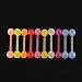 SoooKu 10 Pcs Glow Ball Tongue Bars Rings Body Piercing Belly Button Ring Stud