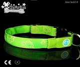 Lava Electronics LC-9 G L QPets LED Safety Dog Collar for Large Dogs - Green