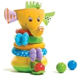 Tiny Love Musical Stack and Ball Game, Yellow Elephant