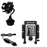 Microsoft Zune Gen2 Auto Cup Holder with Car Charger - Uses Gomadic TipExchange