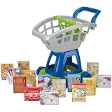 American Plastic Toy 15 Piece Deluxe Shopping Cart with Play Food