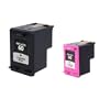eForCity BLACK/COLOR CC640WN CC643WN Ink Cartridge Compatible with HP 60 XL