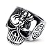 Search : 10.5MM High Polished Stainless Steel Biker Ring with Spider Web Skull Design