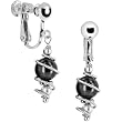 Handcrafted Austrian Crystal Sterling Pearl Swirl Clip Earrings