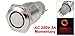 uxcell® RED Led Light 16mm 12V Stainless Steel Momentary Push Button Switch