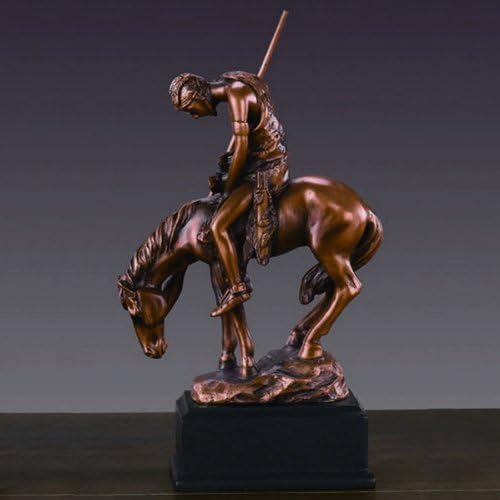 End of Trail Bronze Plated Resin Statue, 6.5inches H