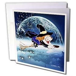 Milas Art Halloween - Halloween Witch - Greeting Cards-6 Greeting Cards with envelopes