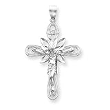 14k White Gold Diamond Guardian Angel Agate Cameo Pendant