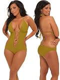 Sexy Kiwi 3 Ring Monokini Bikini Set - SMALL
