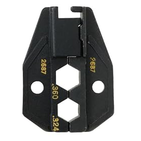 Paladin 2687 1300/8000 Series Combo Die for RJ45 WE/SS Modular Plugs and Cable TV "F" RG6/RG6-Quad Coax