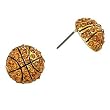Orange Crystal Basketball Stud Earrings Fashion Jewelry