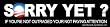 Anti Obama Bumper Sticker - Sorry Yet? Bumper Sticker Decal
