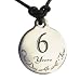 6 Year Sobriety Anniversary Medallion Leather Necklace