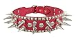 32" Hot Pink Leather Spiked Dog Collar 1" Spikes XL 32" Hot Pink Leather Spiked Dog Collar 1" Spikes XL
