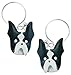Boston Terrier Black & White Enamel & title=