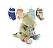 Baby Aspen Toy and Baby Socks Gift Set, Croc in Socks Plush, Green