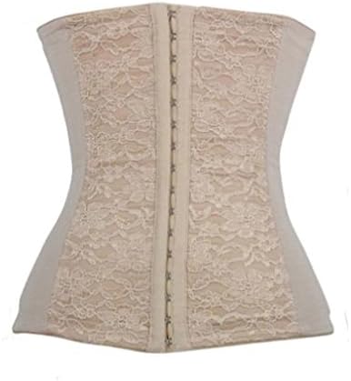 Oriyass Women's Spiral Steel Boned Waist Cincher Lace Decorate Underbust Corset