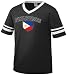 Philippines Shield Flag International Soccer Style V-Neck T-shirt, Filipino National Pride Mens Ringer Shirt