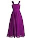 Fashion Plaza Girl's Chiffon A-line Butterfly Sleeves Long Flower Girl Dress K0079