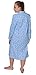 Beverly Rock Women's flannel Cotton Floral Print Long Sleeve Nightgown