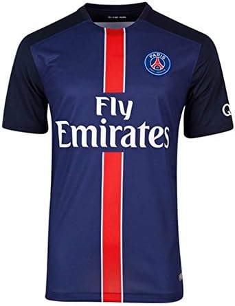 BGM SPORT Adult Clubs Football Soccer Jersey &amp; Shorts (for 18Y-above 18Years Adult) (BGM Adult 111 008 Home 2014PSG#No Number/Name, 27.1"/S )