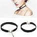 Ownsig 90's Women Black Velvet Choker Necklace GothicJewelry