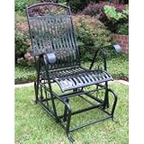 International Caravan Mandalay Wrought Iron Single Patio Glider