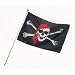 BestSaller 1525 Piraten-Flagge bunt, mit Holzstab