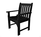 Recycled Plastic Vineyard Arm Chair by Polywood Frame Color: Black
