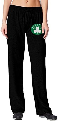 Black Boston Celtics Sweatpans Sport Sweat Pants For Female's