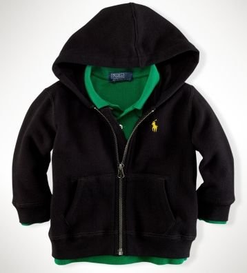 Ralph Lauren  フード付 パーカー  【9ヶ月～18ヶ月】　【ブラック】　（並行輸入品）