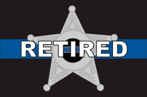 Thin Blue Line 5 Point Star Retired - 2x3