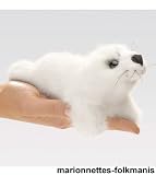 Folkmanis Mini Harp Seal Finger Puppet