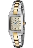 ROTARY Watches:Women's White Swarovski Crystal Champagne Textured Dial Two Tone