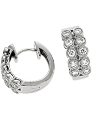 14K White Gold 0.51cttw Round Diamond Earring