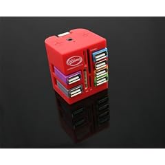 Lioncast Aktiv USB Hub 5 Port mit Kartenleser SD, Micro SD, CF, uvm. f�r PS3 Xbox360 Nintendo Wii