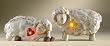 Set of 2 Religious Night Light Sheep Figurines For Baby's Nursery #28918