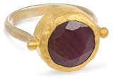 Nava Zahavi Small Round Ruby Gold Wrapped 24K Gold Ring, Size 6.5 Nava Zahavi Small Round Ruby Gold Wrapped 24K Gold Ring, Size 6.5