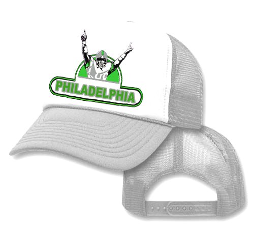Philadelphia Football Mesh Trucker Hat Cap Gray