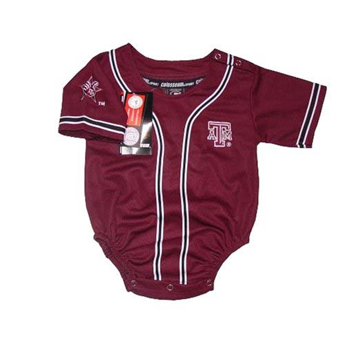 Buy Texas A&M University Aggies NCAA Baseball Infant baby Onesie Jersey Small 3-6 months by Colosseum