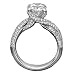3.03 CT TW Pave Set Round Diamond Braided Engagement Ring in 18k White Gold - Size 11
