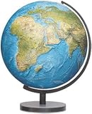 14 Illuminated Globe, Grey Base, DUORAMA Map, Acrylic Globe