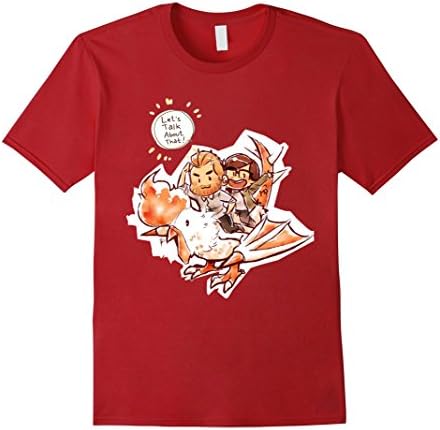 Men's Good Mythical Morning T-Shirt Funny Rhett &amp; Link Shirt Large Cranberry