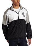 MLB Men's Chicago White Sox Sports Night Lightweight Full Zip Jacket (XX-Large)BLACK/STONE GRAY/WHITE